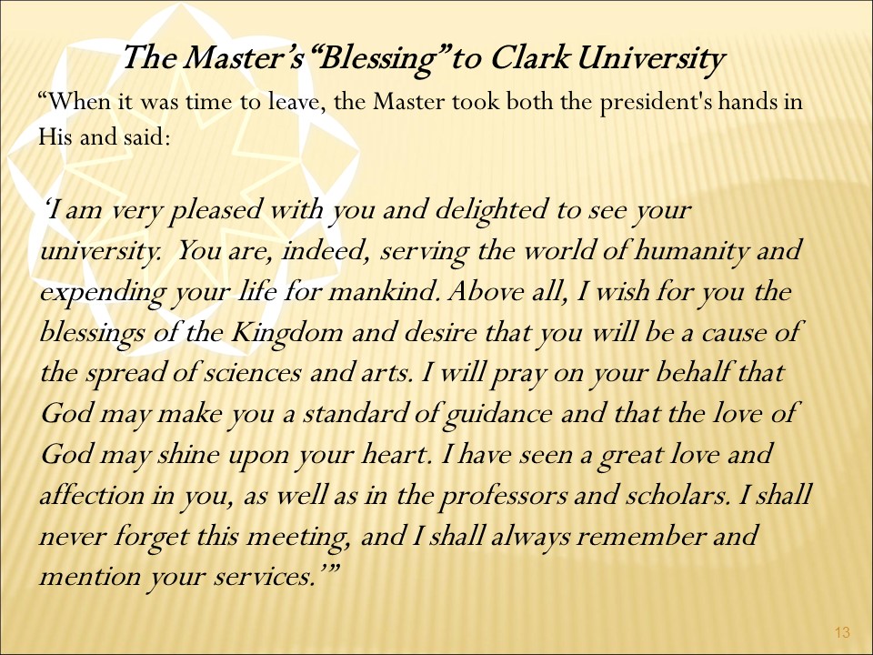 Master's blessing